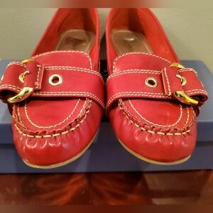 Used Nickels Red Flat Slip On Women's Size 9 1/2